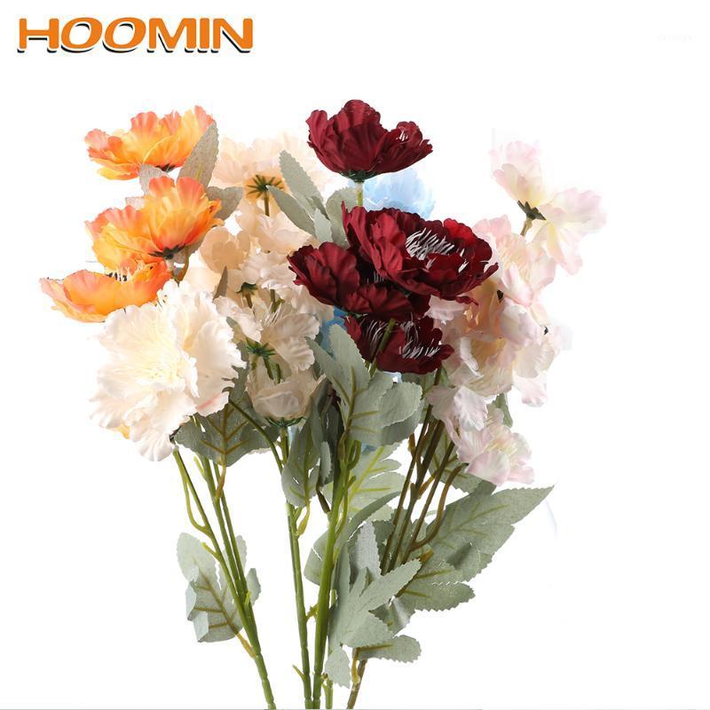 HOOMIN Bunch Silk Artificial Flower 60cm 6 heads Silk Cloth Snow Peony Fake Flower Decor For Home wedding1, Orange
HOOMIN Bunch Silk Artificial Flower 60cm 6 heads Silk Cloth Snow Peony Fake Flower Decor For Home wedding1, Orange