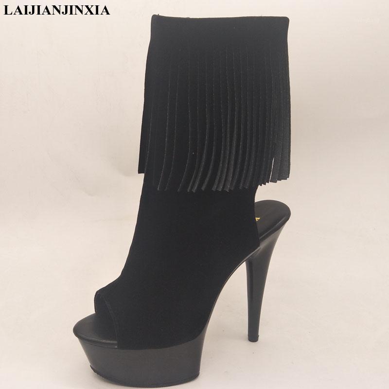LAIJIANJINXIA New Stylish Tassel Detail Top Grade 15cm Suede Leather Platforms Ankle Boots High Heel Shoes 6 Inch Womens Boots1, Black
LAIJIANJINXIA New Stylish Tassel Detail Top Grade 15cm Suede Leather Platforms Ankle Boots High Heel Shoes 6 Inch Womens Boots1, Black