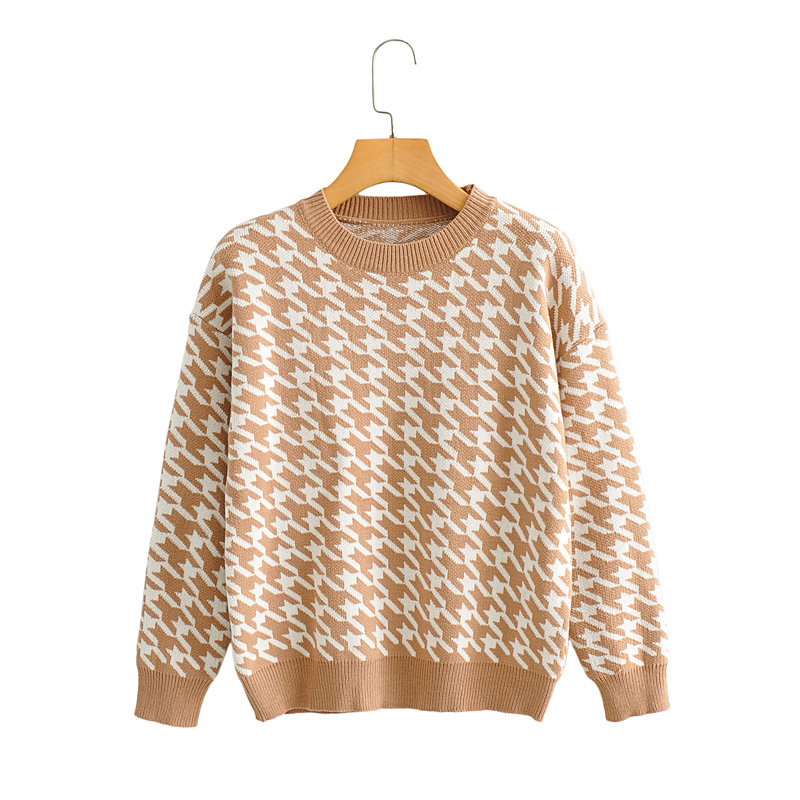 Tangada women leopard knitted sweater winter animal print winter thick long sleeve female pullovers casual tops 2X05 200924