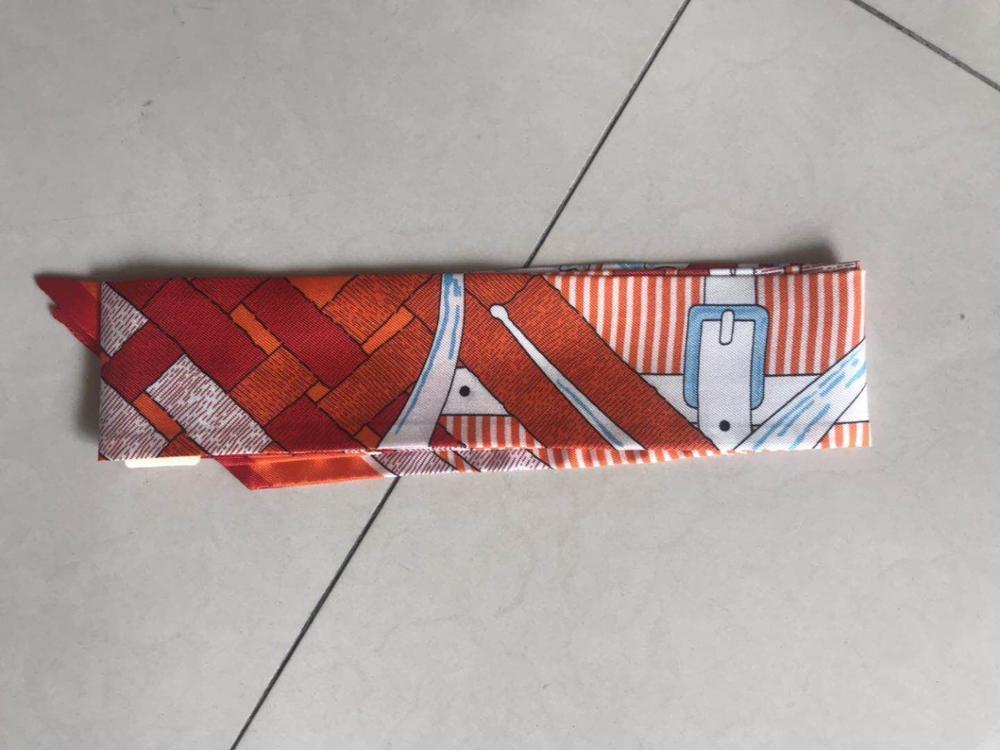 2020 new arrival fashion head band classic 100% silk scarf 105*6 cm long shawl twill belt strap bag band for women girl lady LJ201113