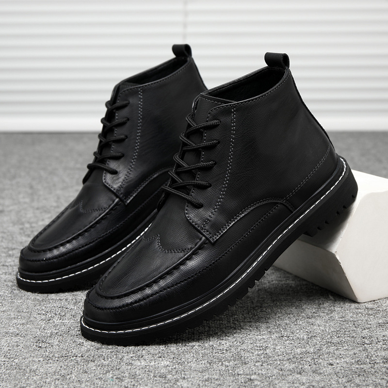 2020 New Autumn New Vintage Brogue Carved High-Top Mens Shoes Autumn and Winter British Trend Mens Short Boots Black Leather Shoes
2020 New Autumn New Vintage Brogue Carved High-Top Mens Shoes Autumn and Winter British Trend Mens Short Boots Black Leather Shoes