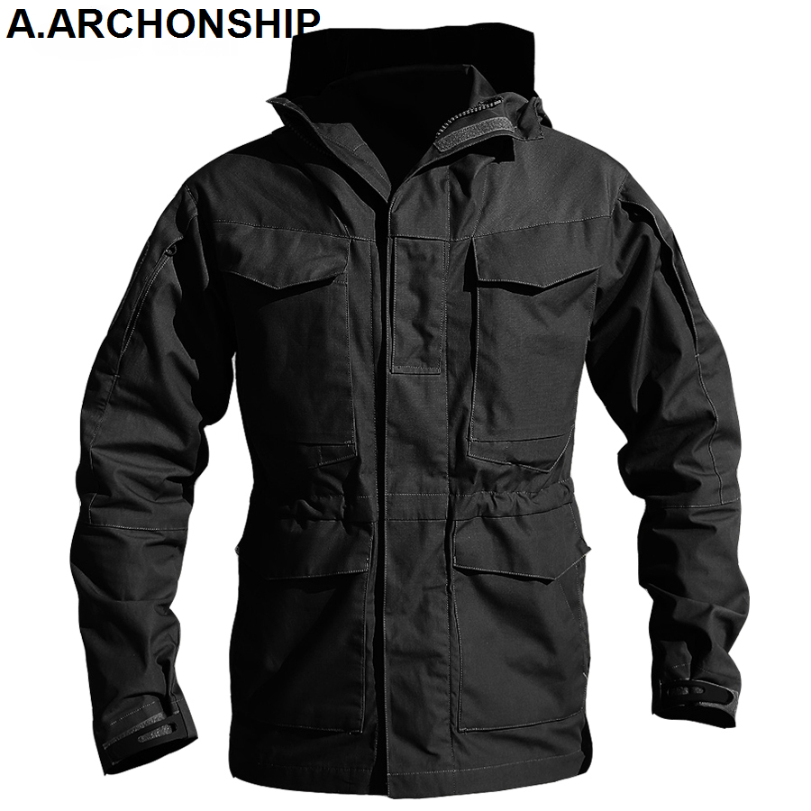 M65 UK US Army Clothes Windbreaker Military Field Jackets Mens Winter/Autumn Waterproof Flight Pilot Coat Hoodie Three colors 201119