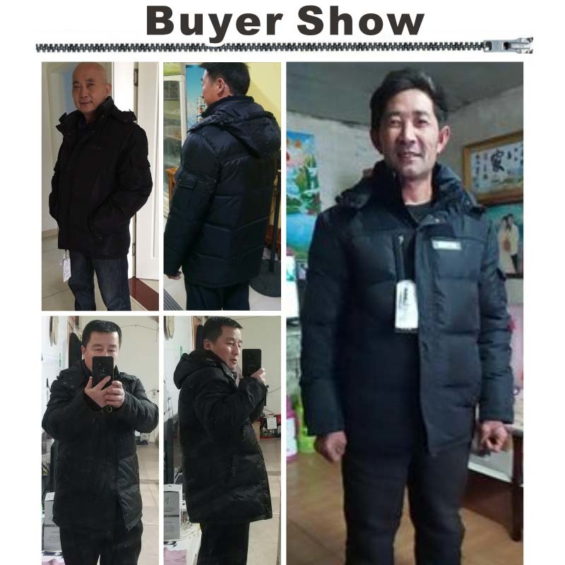 Fashion Warm Thick 90% Duck Down Winter men Jacket Men Coat Detachable Hooded Middle-aged Men's Parka Coat Men Windproof Parka 201223