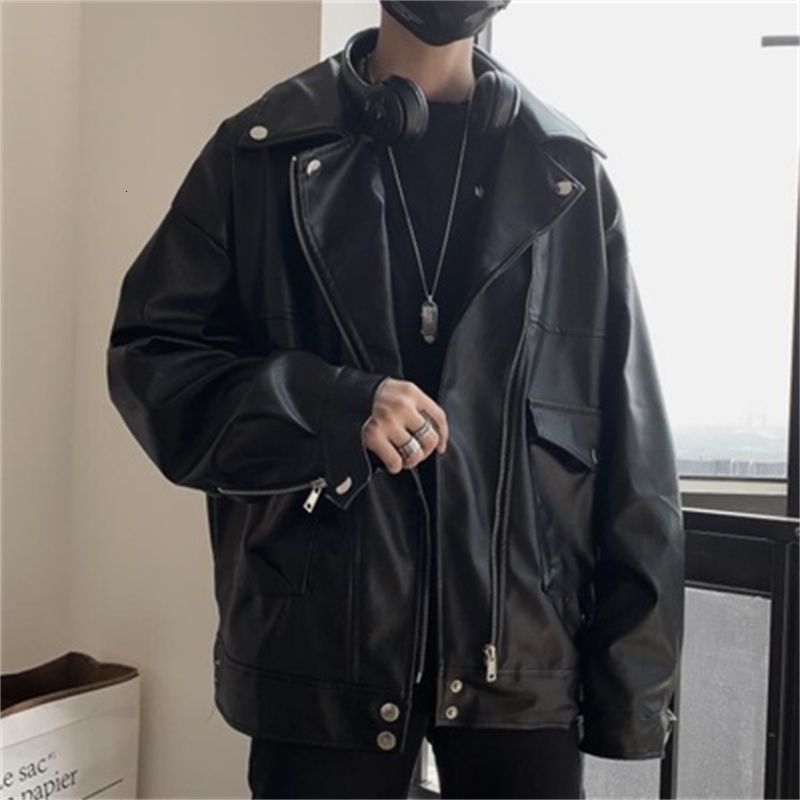 Autumn 2021 Men's Thin New Winter Leather Retro Jacket Lapel Young Clothes DK2N, Black
Autumn 2021 Men's Thin New Winter Leather Retro Jacket Lapel Young Clothes DK2N, Black