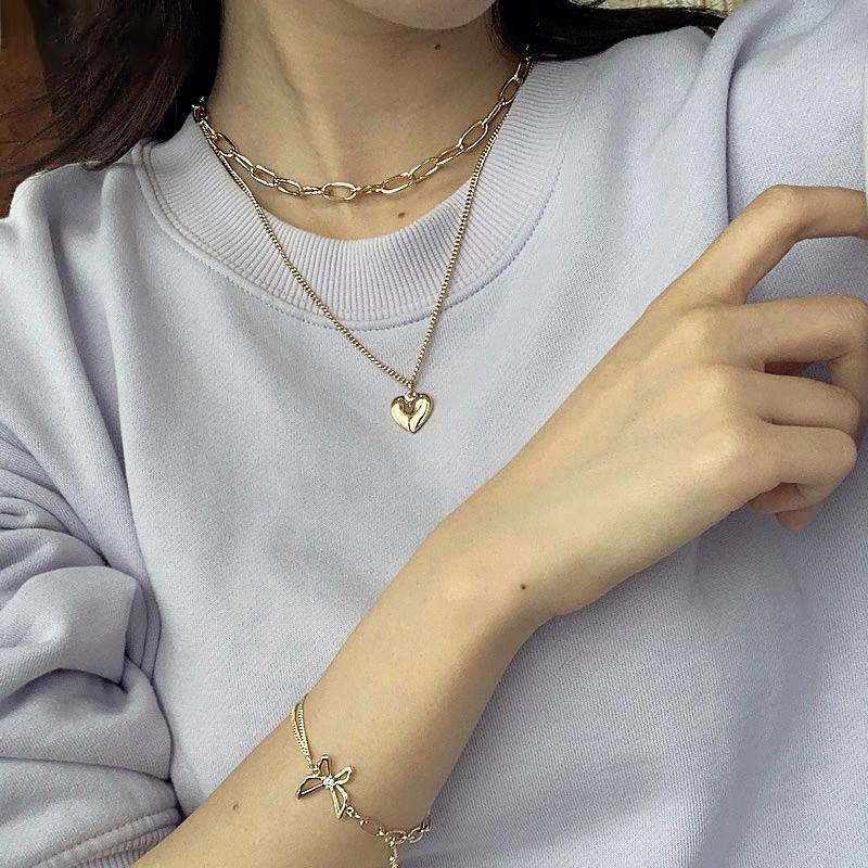 Double-layer Hip-hop Sweater Sweater Chain Wind Clavicle Chain Peach Heart Necklace Female Light Luxury Niche Accessories Pendan
Double-layer Hip-hop Sweater Sweater Chain Wind Clavicle Chain Peach Heart Necklace Female Light Luxury Niche Accessories Pendan