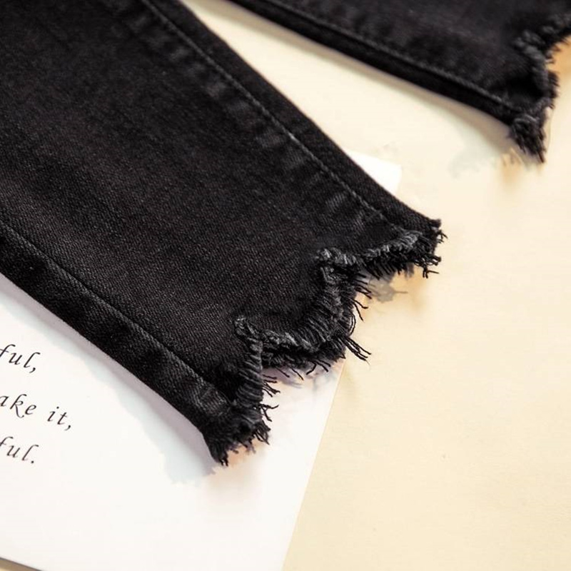JUJULAND Jeans Female Denim Pants Black Color Womens Jeans Donna Stretch Bottoms Feminino Skinny Pants For Women Trousers 210222