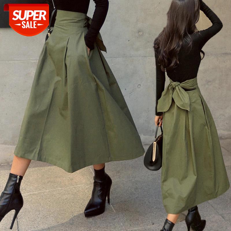 OL Style High Waist Bowknot Green A-line Skirts Ladies Office Flare Long Skirts Womens Faldas Streetwear 2020 Spring #Kk8x, White;black
OL Style High Waist Bowknot Green A-line Skirts Ladies Office Flare Long Skirts Womens Faldas Streetwear 2020 Spring #Kk8x, White;black