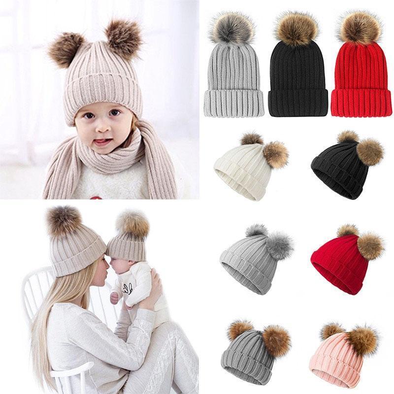 1Pcs Hat Cotton Striped Knitted Parent-Child Hat Beanie Mom Baby Kid Warm Raccoon Fur Bobble Beanie1
1Pcs Hat Cotton Striped Knitted Parent-Child Hat Beanie Mom Baby Kid Warm Raccoon Fur Bobble Beanie1