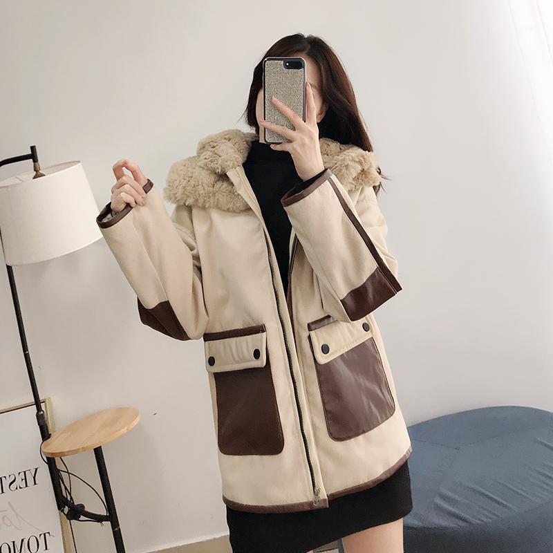 Jacket Women Autumn Winter Wild Wild 2020 New Loose Imitation Lamb Wool Retro Color Matching Hooded Cotton Coat YY901, Photo color
Jacket Women Autumn Winter Wild Wild 2020 New Loose Imitation Lamb Wool Retro Color Matching Hooded Cotton Coat YY901, Photo color