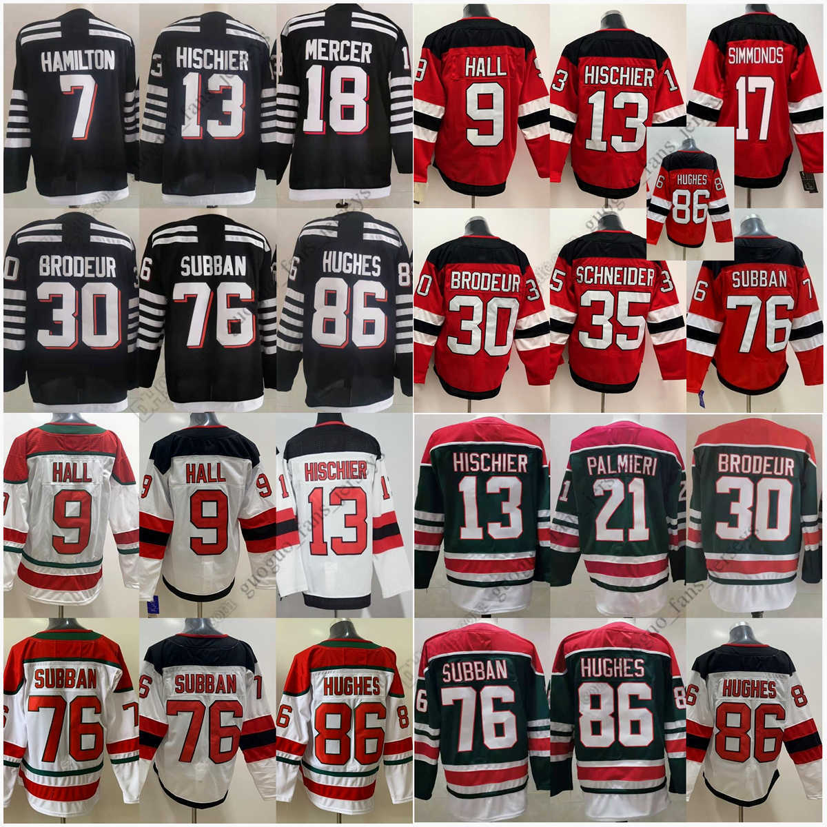 New Reverse Retro Ice Hockey Jersey Stitched 7 Dougie Hamilton 9 Taylor Hall 13 Nico Hischier 17 Wayne Simmonds 18 Dawson Mercer 21 Kyle Pal, Black;red
New Reverse Retro Ice Hockey Jersey Stitched 7 Dougie Hamilton 9 Taylor Hall 13 Nico Hischier 17 Wayne Simmonds 18 Dawson Mercer 21 Kyle Pal, Black;red