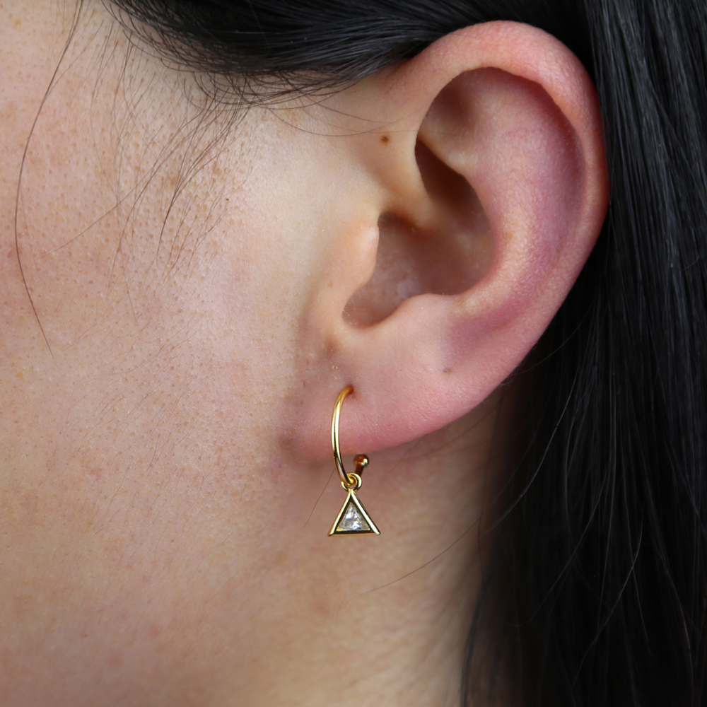 wholesale 4pcs set 925 sterling silver cubic zirconia tear drop triangle square charm dangle earring set for women jewelry valentines day