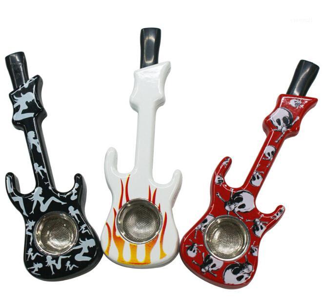 Guitar Shape Portable Smoking Pipes Holder Colorful Creative Metal Tobacco Pipe with Silver Screen and Package1
Guitar Shape Portable Smoking Pipes Holder Colorful Creative Metal Tobacco Pipe with Silver Screen and Package1
