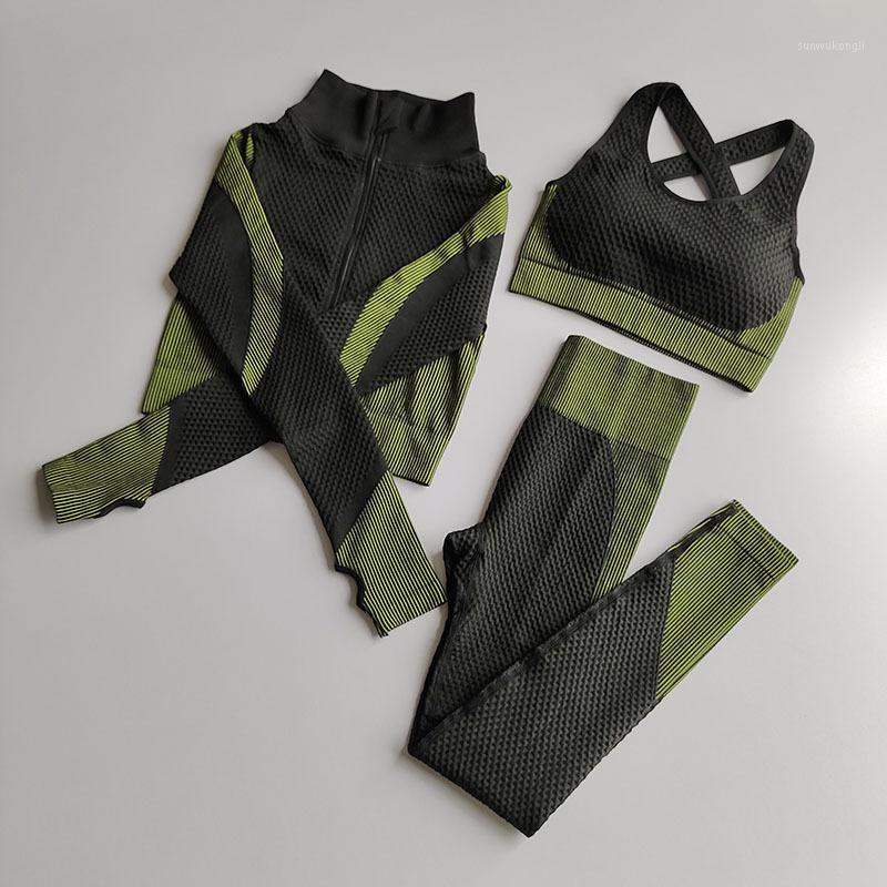 Seamless Tracksuit For Women Yoga Set Leggings+Tops+sports bras 3pcs Sport Suit Fitness Gym Clothing Workout Running Wear1, 5-75-light gray
Seamless Tracksuit For Women Yoga Set Leggings+Tops+sports bras 3pcs Sport Suit Fitness Gym Clothing Workout Running Wear1, 5-75-light gray