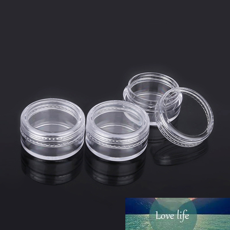 100pcs 2ml 3ml 5ml Empty Plastic Cosmetic Makeup Jar Pots Transparent Sample Bottles Eyeshadow Cream Lip Balm Storage Box