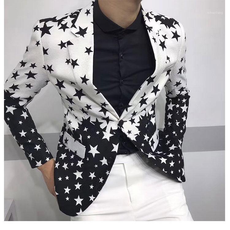 Suit men' self-cultivation small suit youth personality jacket male nightclub tide male dress hair stylist tooling1, White
Suit men' self-cultivation small suit youth personality jacket male nightclub tide male dress hair stylist tooling1, White