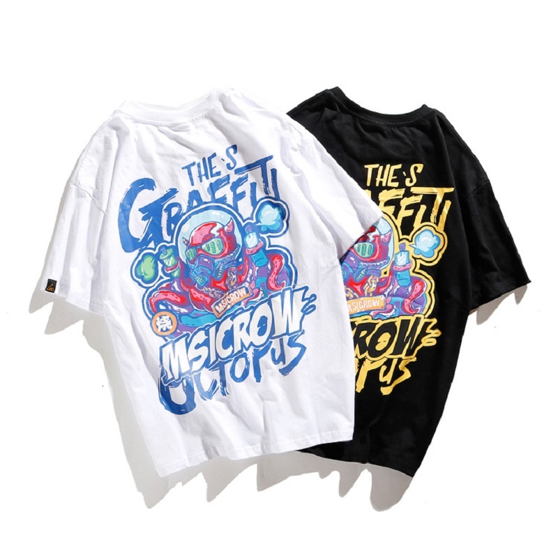 New 2021 Men Hip Hop t Shirt European and American High Street Original Fashion Brand Hip-hop Alien Octopus Print T-shirt Cotton A0c9, Black
New 2021 Men Hip Hop t Shirt European and American High Street Original Fashion Brand Hip-hop Alien Octopus Print T-shirt Cotton A0c9, Black
