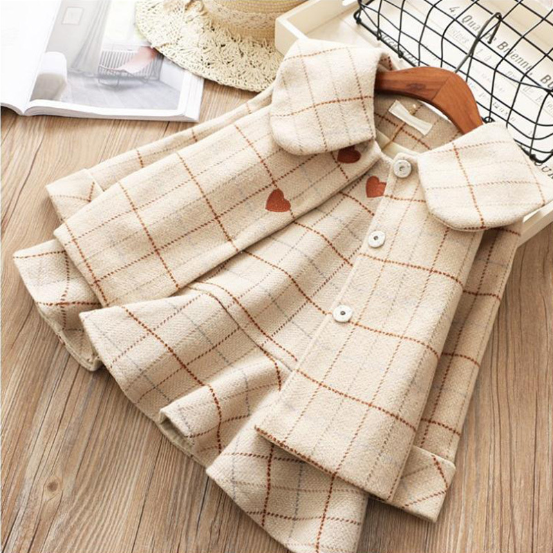 Humor Bear Girls Clothing Set Autumn Winter Love Doll Collar Cardigan Long Sleeve Sweater+ Vest Dress Suit Kids Children ClothesX1019