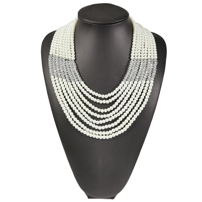 MANILAI Handmade Cluster Beads Necklaces Multilayer Imitation pearl Crystal Statement Necklaces Women Wedding Jewelry
MANILAI Handmade Cluster Beads Necklaces Multilayer Imitation pearl Crystal Statement Necklaces Women Wedding Jewelry