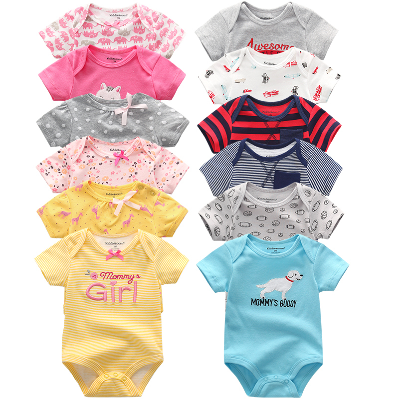 Baby clothes sets short sleeve baby rompers Fashion born Jumpsuits infant baby girl outfit Roupas de bebe clothing LJ201223