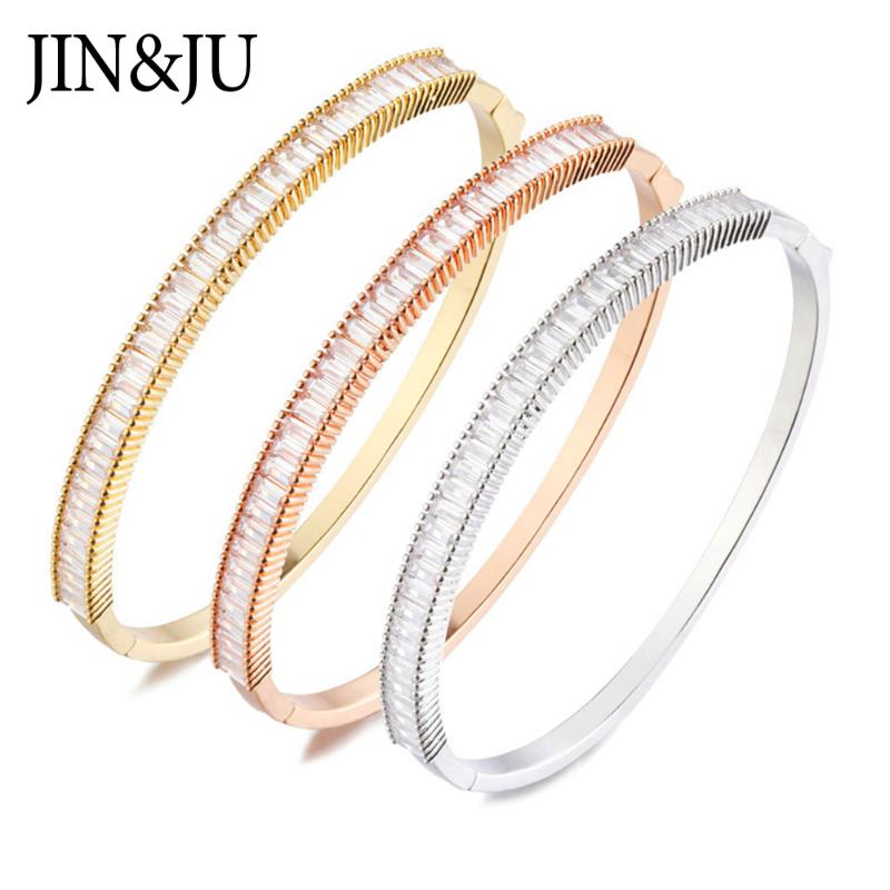 JIN&JU High Quality Fashion Jewelry Bangle Bracelets Silver Color Bangles Cubic Zircon Braceltes For women Birthday Gift
JIN&JU High Quality Fashion Jewelry Bangle Bracelets Silver Color Bangles Cubic Zircon Braceltes For women Birthday Gift