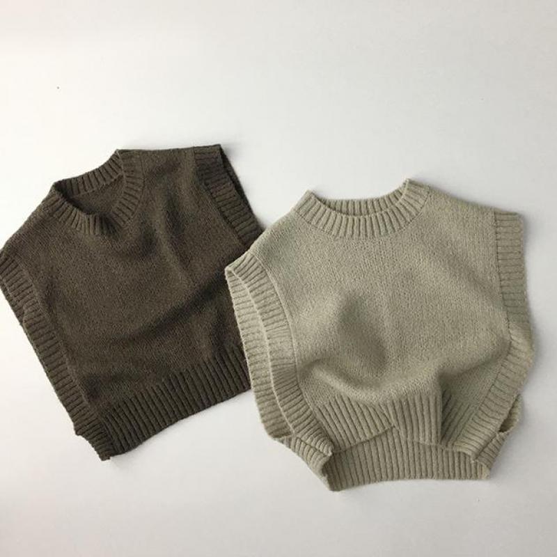 New Spring Baby Boys Girls Knitted Sweaters Solid Color Children Pullovers Sleeveless Tops Toddlers Kids Sweater, Brown
New Spring Baby Boys Girls Knitted Sweaters Solid Color Children Pullovers Sleeveless Tops Toddlers Kids Sweater, Brown