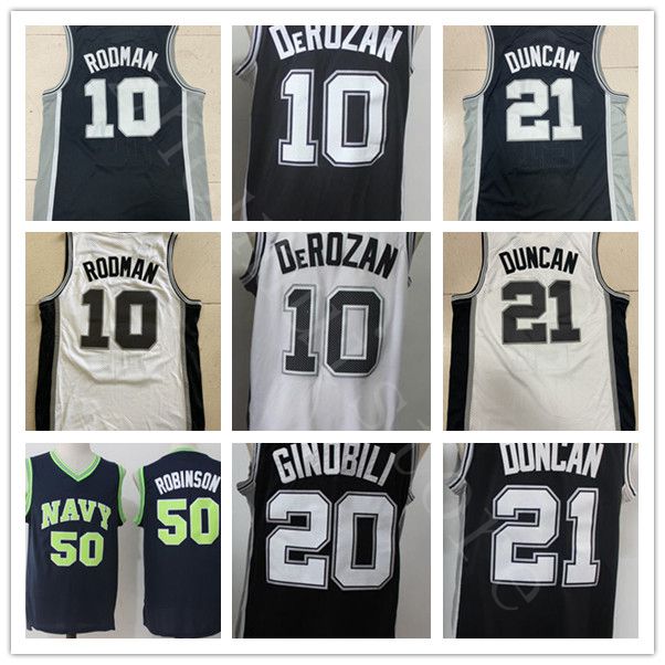 High Quality Mens Retro Vintage Classic David 50 Robinson Tony 9 Parker Manu 20 Ginobili Basketball Jersey Black White Grey DeMar 10 DeRozan
High Quality Mens Retro Vintage Classic David 50 Robinson Tony 9 Parker Manu 20 Ginobili Basketball Jersey Black White Grey DeMar 10 DeRozan
