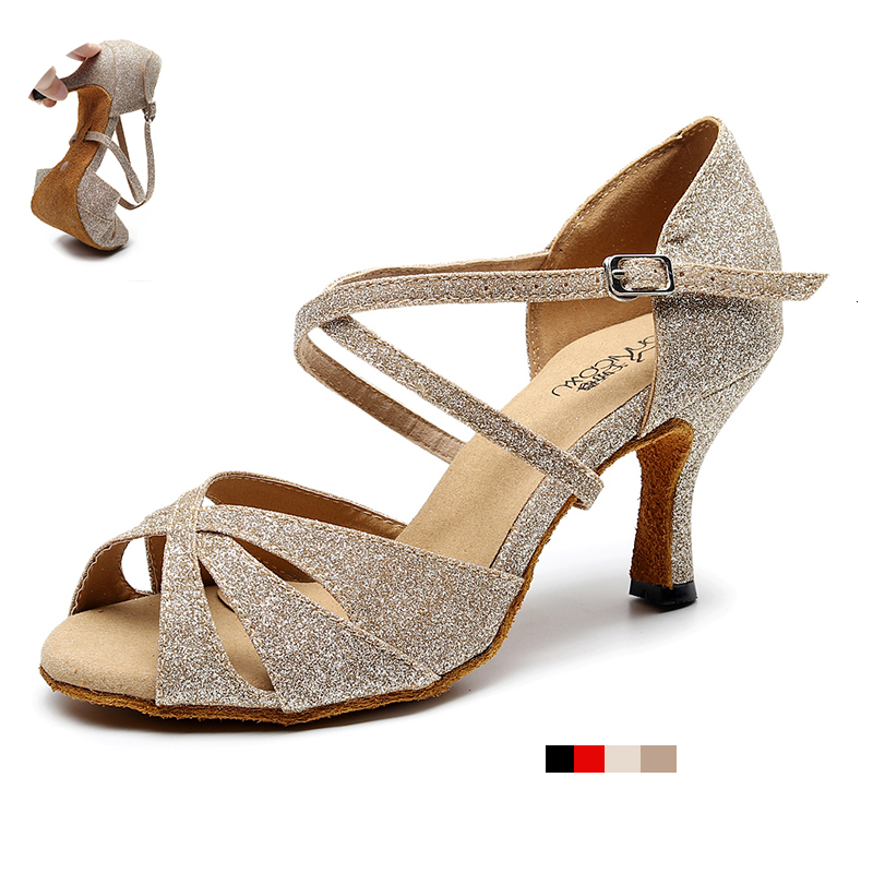 2021 New Woman Glitter Cloth Latin Dance Black Soft Sole Practice Ballroom Dancing Shoes Party Wedding Sandals for High Heel M1vv, Gold-7.5cm
2021 New Woman Glitter Cloth Latin Dance Black Soft Sole Practice Ballroom Dancing Shoes Party Wedding Sandals for High Heel M1vv, Gold-7.5cm