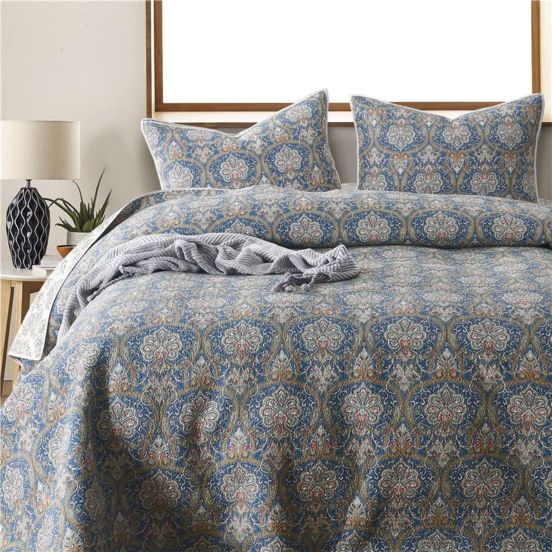 American Vintage Printed Quilt Set 3PCS Bedspread Quilted Cotton Quilts Blanket Bed Covers AB side Size Coverlet Set, Gray
American Vintage Printed Quilt Set 3PCS Bedspread Quilted Cotton Quilts Blanket Bed Covers AB side Size Coverlet Set, Gray