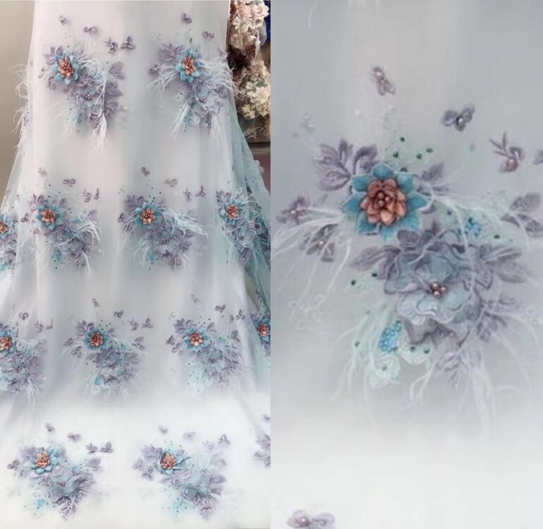 3d flower embroidery mesh nigerian tulle lace fabric with feather JIANXI.C-589809 for party dress
3d flower embroidery mesh nigerian tulle lace fabric with feather JIANXI.C-589809 for party dress