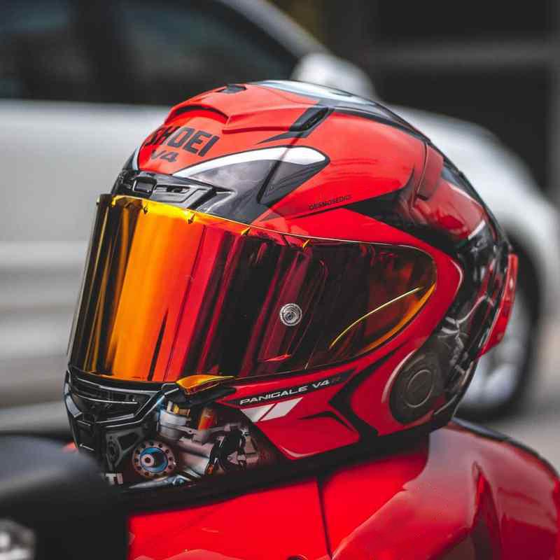 

Motorcycle Helmets SHOEI X14 Helmet X-Fourteen Panigale V4 Red Full Face Racing Casco De Motocicleta, Clear visor