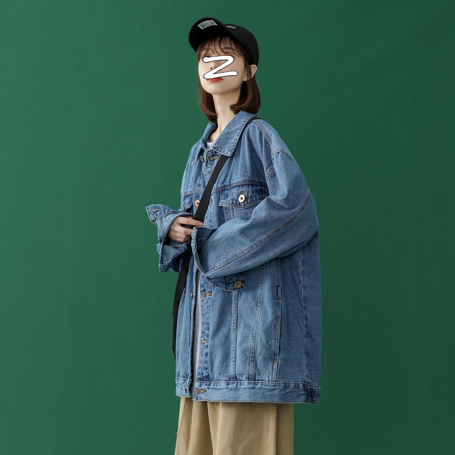 Oversize Jeans Jacket Women Pocket Loose Coats Female Turn-down Collar Blue Casual Denim Coat Women plus size 4XL 5XL 201017