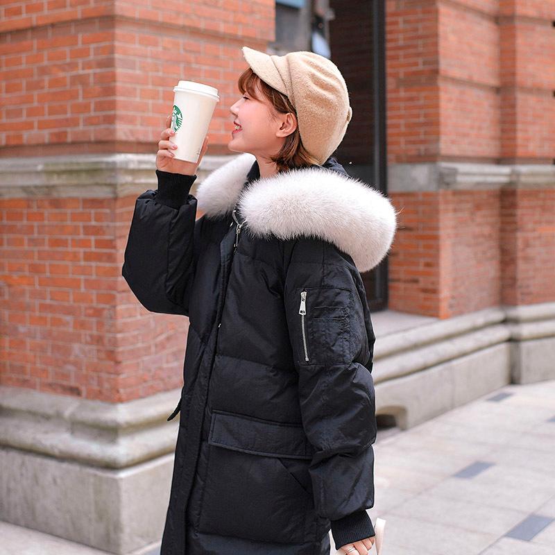 Winter Coat Female Thick Warm Women's Down Jacket 2020 Korean Casual Long Duck Down Jackets + Fur Hooded Hiver 8016, Black
Winter Coat Female Thick Warm Women's Down Jacket 2020 Korean Casual Long Duck Down Jackets + Fur Hooded Hiver 8016, Black