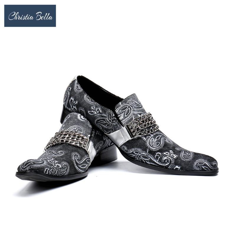 Christia Bella Men's Genuine Leather Dress Shoes with Metal Chain Luxurious Fashion Wedding Shoes for Men Club, Gold
Christia Bella Men's Genuine Leather Dress Shoes with Metal Chain Luxurious Fashion Wedding Shoes for Men Club, Gold