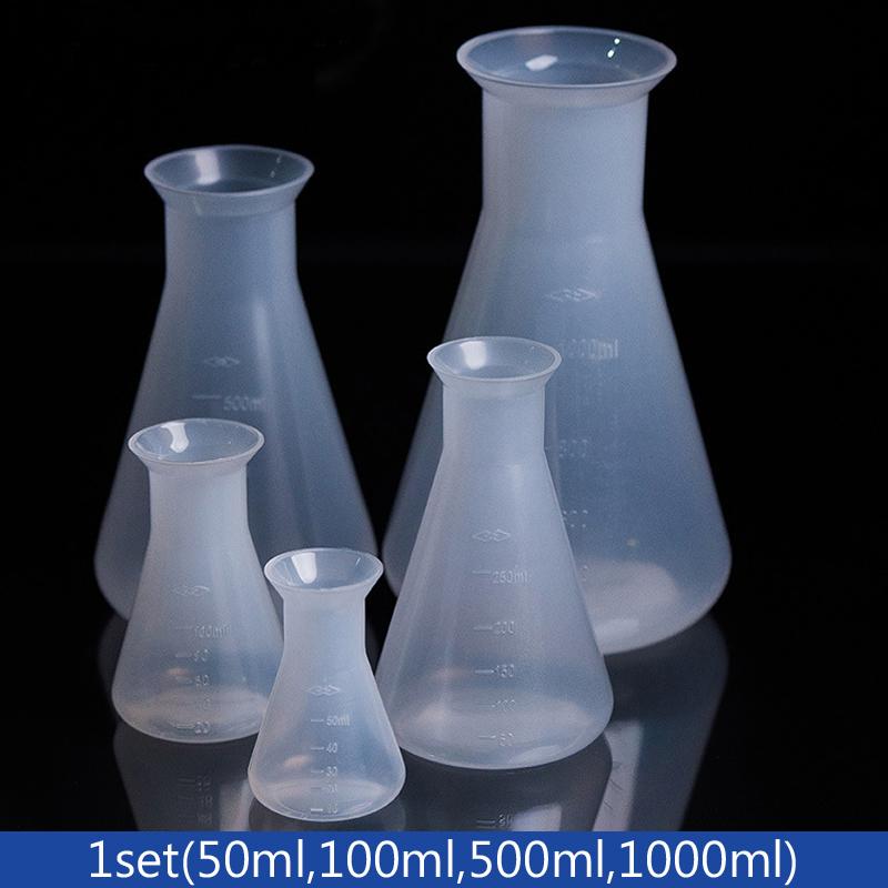 4pcs/set Plastic conical flask Measuring Triangle flask Wide mouth plastic shaker laboratory Kitchen (50ml,100ml,500ml,1000ml
4pcs/set Plastic conical flask Measuring Triangle flask Wide mouth plastic shaker laboratory Kitchen (50ml,100ml,500ml,1000ml