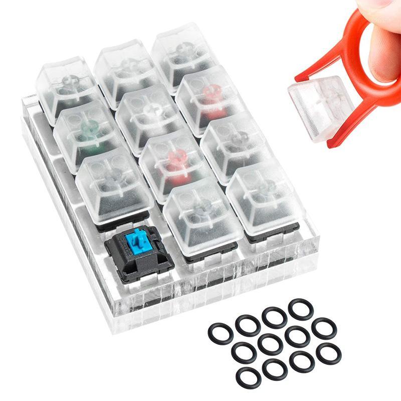 12Key Switch Testing Tool Sampler Mechanical Keyboards with Keycap Puller and Switch O Rings for Cherry MX1
12Key Switch Testing Tool Sampler Mechanical Keyboards with Keycap Puller and Switch O Rings for Cherry MX1