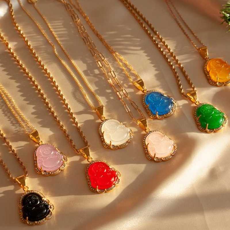Chains Charm Laughing Stainless Steel Buddha Pendant With Optional Chain For Women Antitarnish Gold Necklace Jewelry Birthday, Silver
Chains Charm Laughing Stainless Steel Buddha Pendant With Optional Chain For Women Antitarnish Gold Necklace Jewelry Birthday, Silver