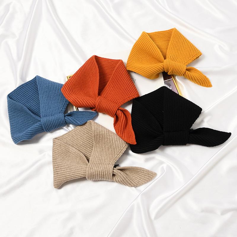 Woolen Knit Bow Cross Solid Scarf Elastic Warm Korean Winter Female Triangular Scarve Soft False Collar Neck
Woolen Knit Bow Cross Solid Scarf Elastic Warm Korean Winter Female Triangular Scarve Soft False Collar Neck