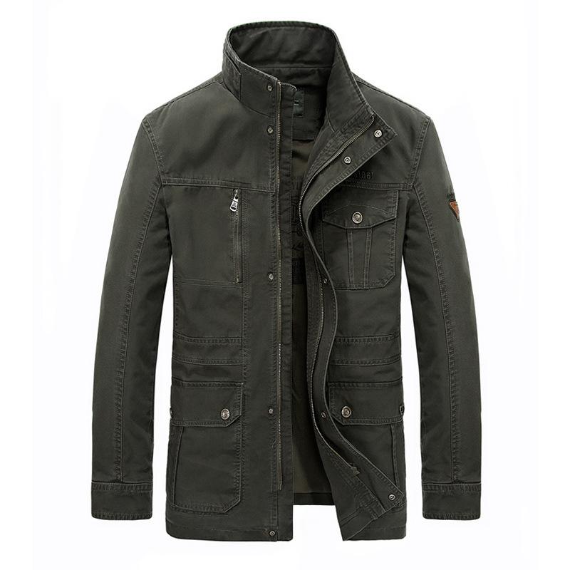 Autumn New Middle-aged Men's Casual Cotton Jacket Solid Color Stand Collar Comfortable Men's Outerwear, Blue
Autumn New Middle-aged Men's Casual Cotton Jacket Solid Color Stand Collar Comfortable Men's Outerwear, Blue