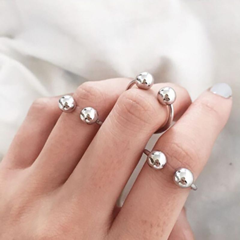 SRCOI Open Double Ball Ring Gold Silver Color Minimalist Adjustable Rings For Women Simple Punk Metal Geometric Fashion Jewelry
SRCOI Open Double Ball Ring Gold Silver Color Minimalist Adjustable Rings For Women Simple Punk Metal Geometric Fashion Jewelry