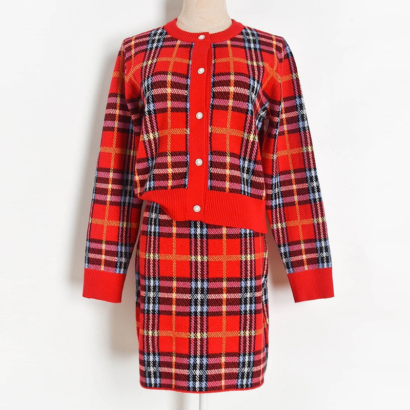 2021 Female Mesh Ensembles 2 Piece New Colorblock Sweater Skirt Vintage Autumn Ensemble Chess Suit Two Sets IN8S, Red
2021 Female Mesh Ensembles 2 Piece New Colorblock Sweater Skirt Vintage Autumn Ensemble Chess Suit Two Sets IN8S, Red