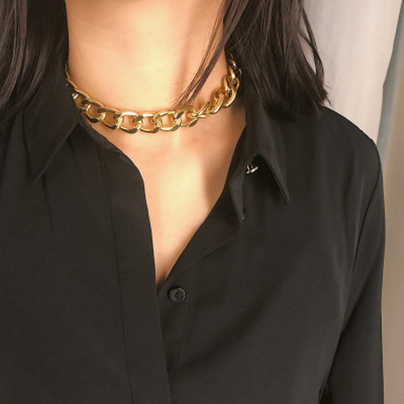 Chokers Punk Gold Color Thick Chain Necklaces For Women Hip Hop Exaggerated Big Chunky Collar Necklace Jeweley Accessories Gift Collares
Chokers Punk Gold Color Thick Chain Necklaces For Women Hip Hop Exaggerated Big Chunky Collar Necklace Jeweley Accessories Gift Collares