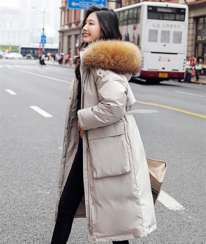 KMETRAM Real Raccoon Fur Collar Duck Down Jacket Winter Coat Women Korean Long Jacket Women Warm Parka Manteau Femme MY4861, Beige
KMETRAM Real Raccoon Fur Collar Duck Down Jacket Winter Coat Women Korean Long Jacket Women Warm Parka Manteau Femme MY4861, Beige