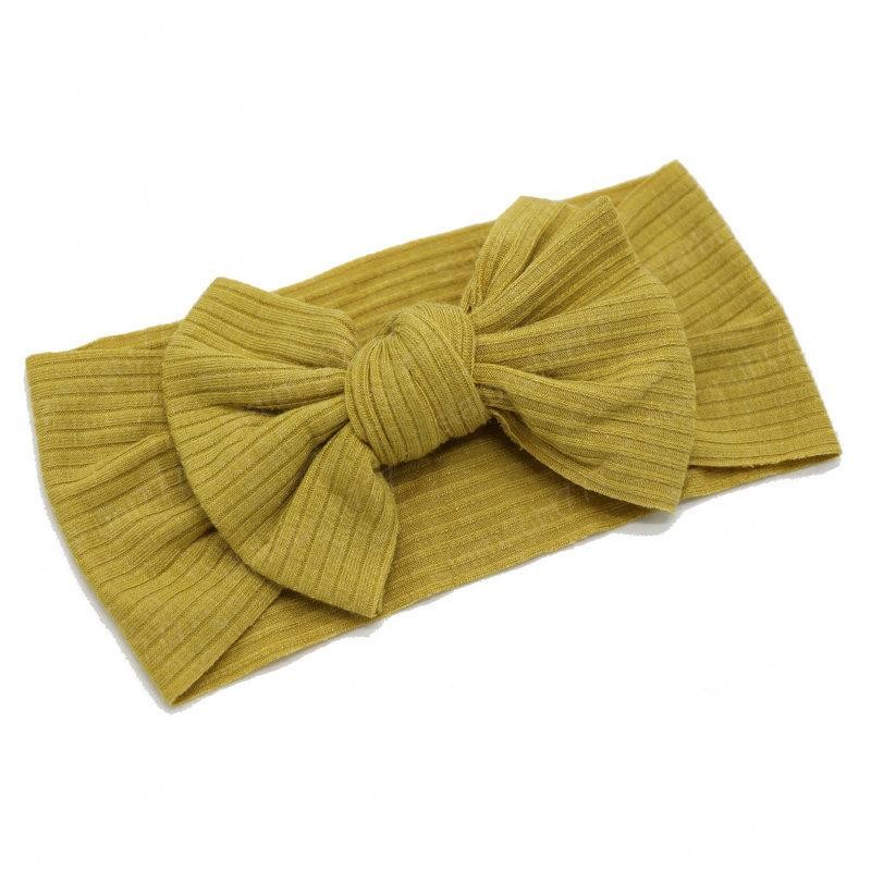 Baby Soft Hairband rib fabric Headwrap Large Bow Elastic Baby Headband Girl Turban Hair Accessories