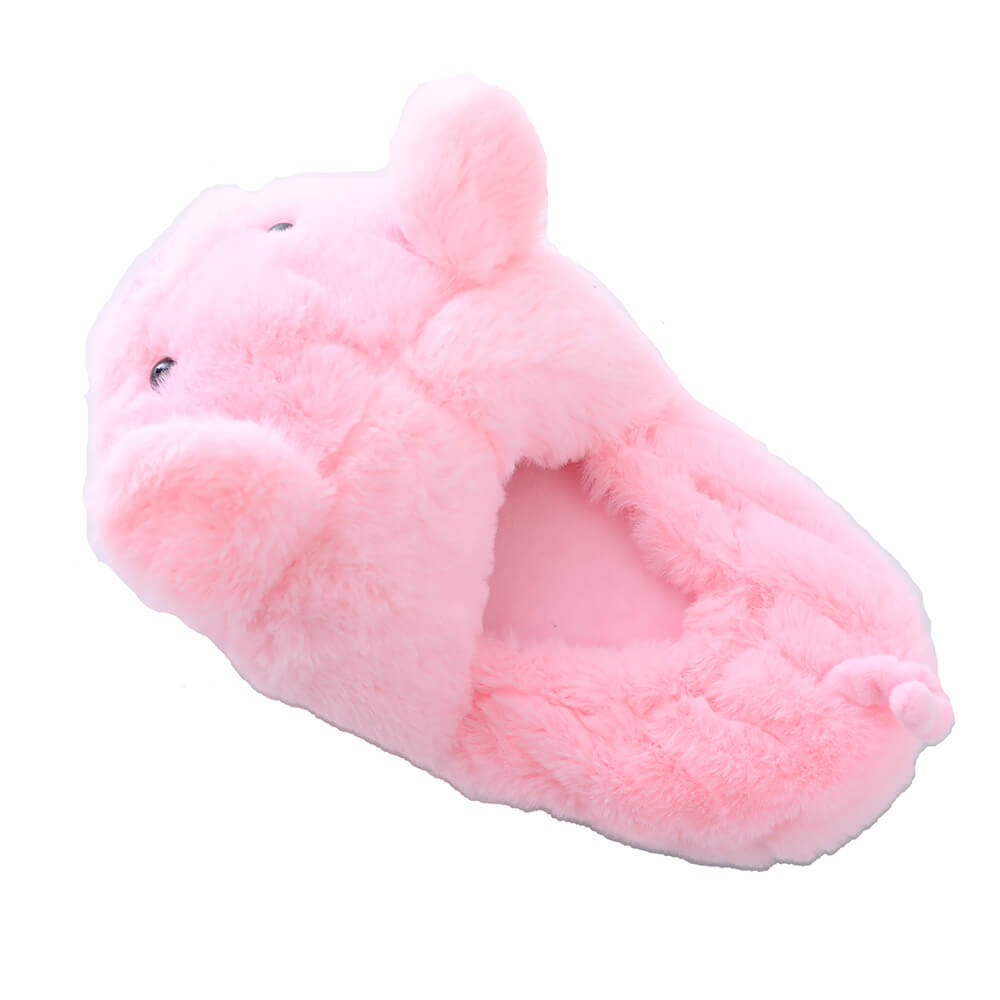 Millffy large size plush comfort code couple Pack heel pink pig slippers ins style cute pig cotton slippers couple home shoes 210225