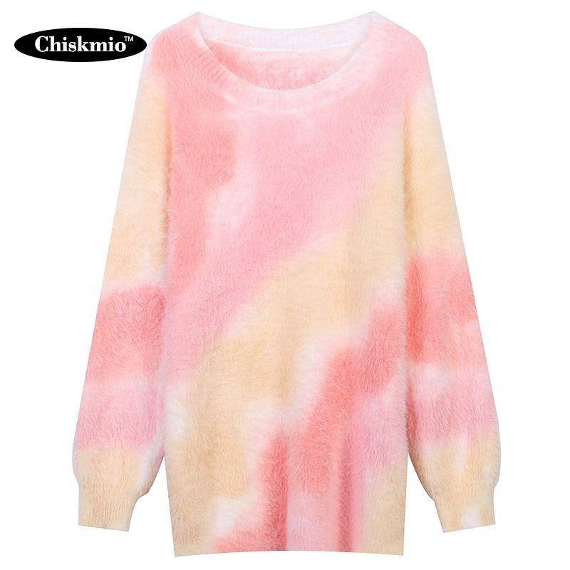 Fluffy Loose Knitted Sweaters Top Woman Knitwear Gradient Color Striped Jumper Knitting Pullover Females Sweater Winter Clothes, Purple
Fluffy Loose Knitted Sweaters Top Woman Knitwear Gradient Color Striped Jumper Knitting Pullover Females Sweater Winter Clothes, Purple