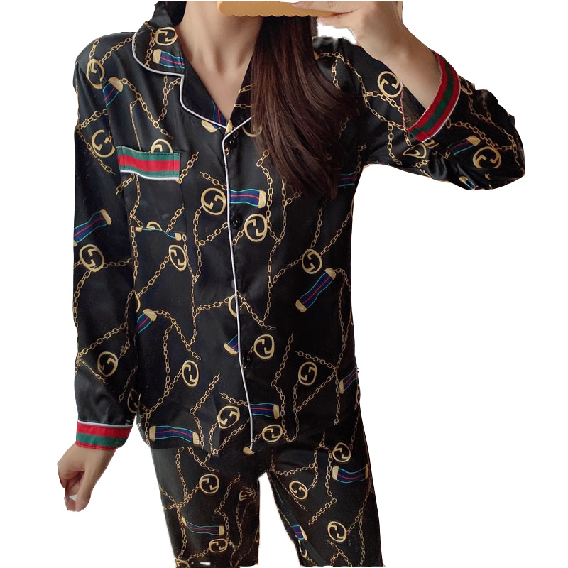 Pajamas ladies summer long-sleeved trousers ice silk home service spring and autumn summer thin section Korean suit two-piece suit
Pajamas ladies summer long-sleeved trousers ice silk home service spring and autumn summer thin section Korean suit two-piece suit
