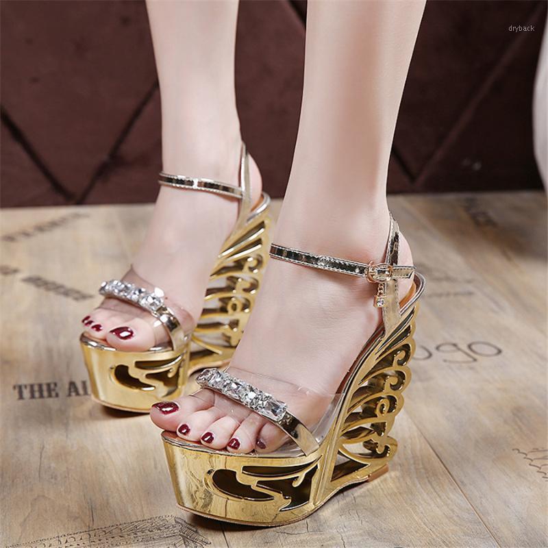 New Fashion Hollow Open Toe Women Sandal Extremely High Heels Women Shoes Platform Sandal Summer Pump 15cm Nightclub catwalk30131, Gold
New Fashion Hollow Open Toe Women Sandal Extremely High Heels Women Shoes Platform Sandal Summer Pump 15cm Nightclub catwalk30131, Gold