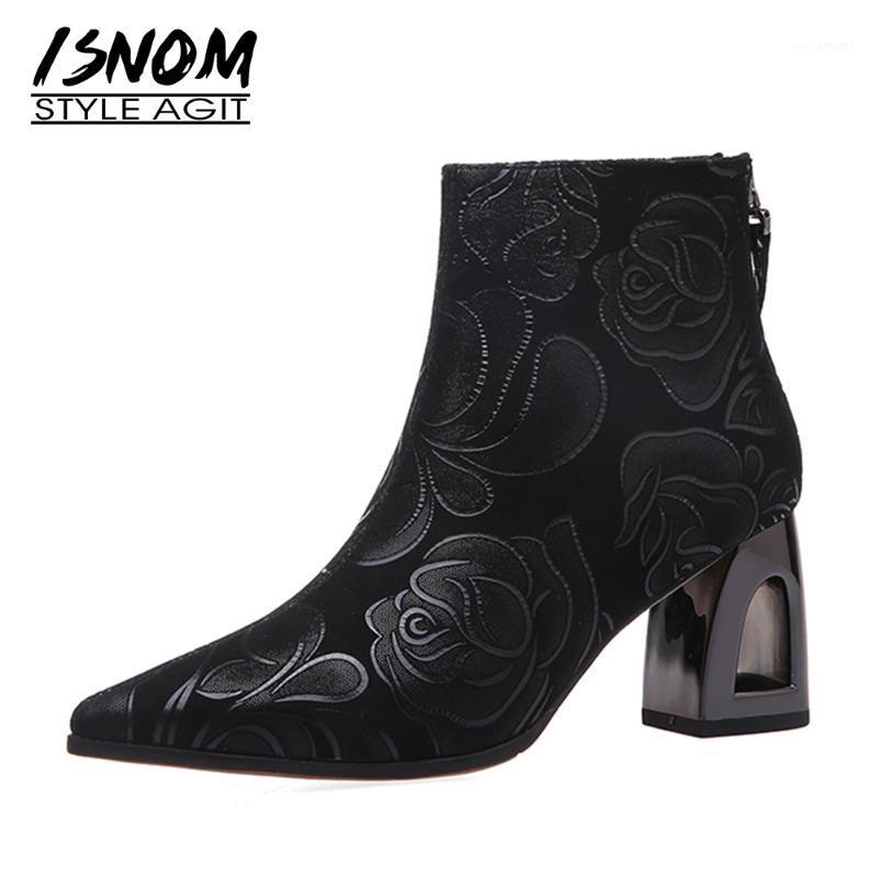 ISNOM Suede Ankle Boots Women Flower Pointed Toe Strange High Heels Short Booties Shoes Woman Elegant Ladies Boot Vintage1, Black
ISNOM Suede Ankle Boots Women Flower Pointed Toe Strange High Heels Short Booties Shoes Woman Elegant Ladies Boot Vintage1, Black