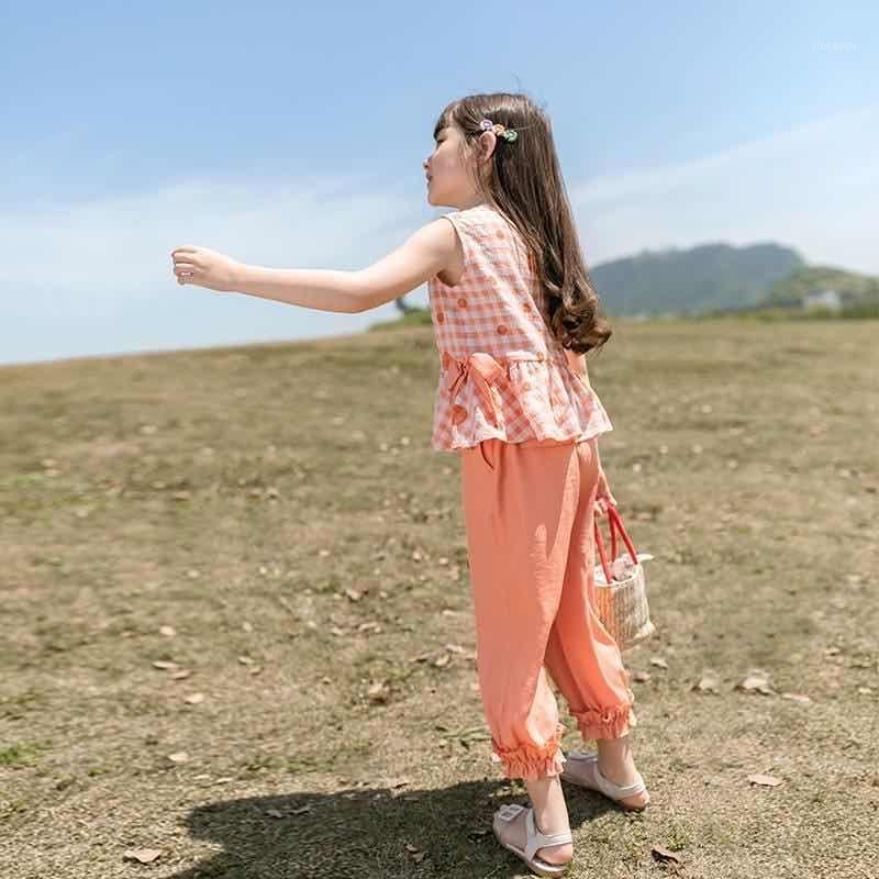 2020 Summer New Girl Clothing 2 Pcs Sets Children Plaid Sleeveless Tops +Pants Kids Casual Outfits 2Pcs Baby Girl Clothes W3151, Green
2020 Summer New Girl Clothing 2 Pcs Sets Children Plaid Sleeveless Tops +Pants Kids Casual Outfits 2Pcs Baby Girl Clothes W3151, Green