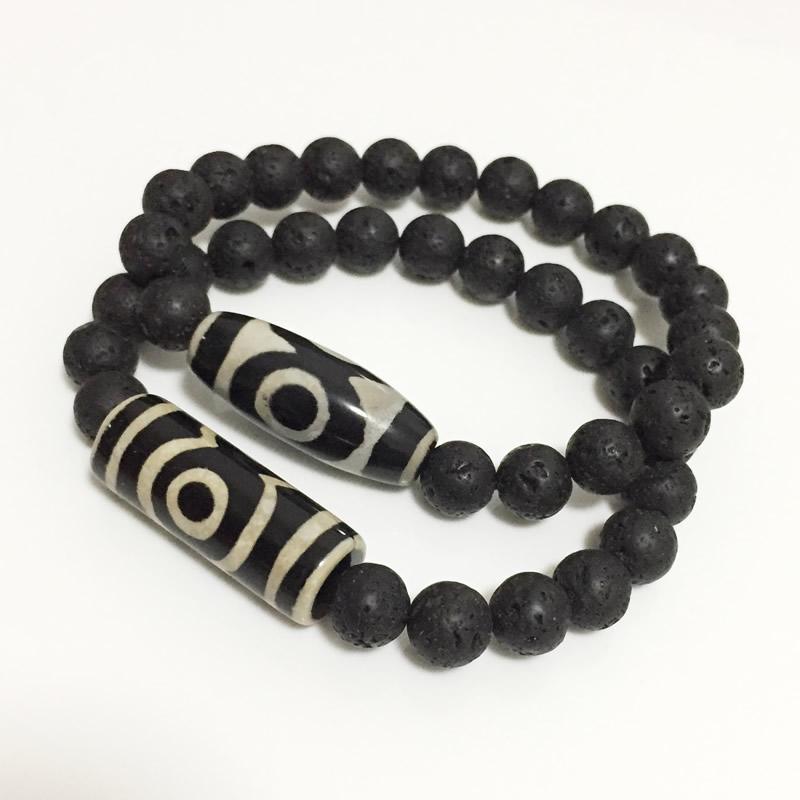 Energy Stone Black Lava Natural Tibetan Dzi Agates Beaded Bracelets Vintage Jewelry Prayer Three-eyed Agates Bracelets for Male1
Energy Stone Black Lava Natural Tibetan Dzi Agates Beaded Bracelets Vintage Jewelry Prayer Three-eyed Agates Bracelets for Male1